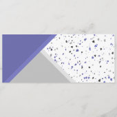Modern Periwinkle Grey Geometric Terrazzo Bladwijz (Achterkant)