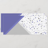 Modern Periwinkle Grey Geometric Terrazzo Bladwijz (Voorkant / Achterkant)