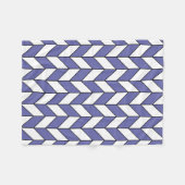 Modern Periwinkle Herringbone Chevron Pattern Fleece Deken (Voorkant (Horizontaal))