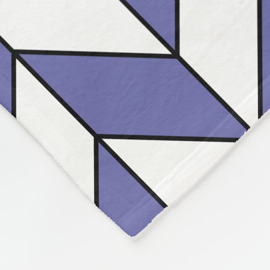 Modern Periwinkle Herringbone Chevron Pattern Fleece Deken (Hoek)