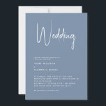 Modern Periwinkle No Parents Wedding Invitation Kaart<br><div class="desc">Moderne trouwuitnodiging. Periwinkle Geen ouders.</div>