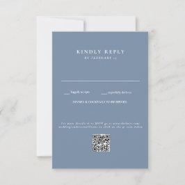Modern Periwinkle Wedding QR Code RSVP