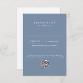 Modern Periwinkle Wedding QR Code RSVP (Voorkant / Achterkant)