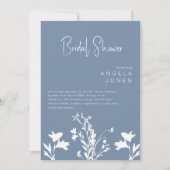 Modern Periwinkle White Wildflower Vrijgezellenfee Kaart (Voorkant)