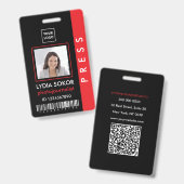 Modern Pers ID-badge Badge (Voor- en achterkant)