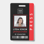 Modern Pers ID-badge Badge (Voorzijde)