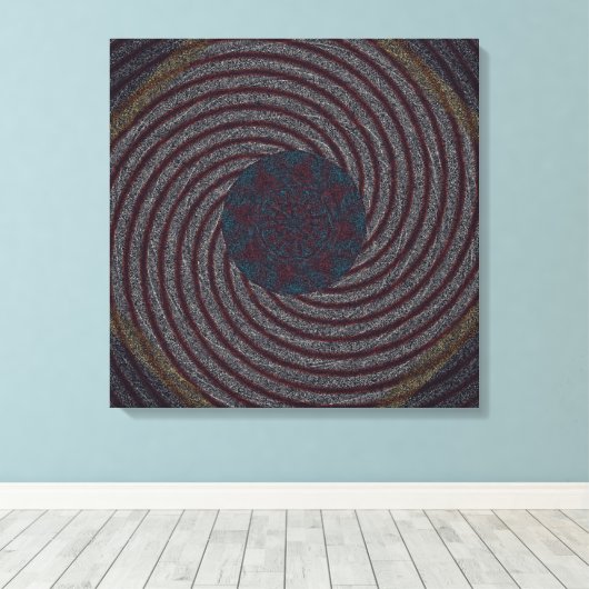 Modern Persisch Tapijtpatroonontwerp  Canvas Afdruk (Insitu (Houten vloer))