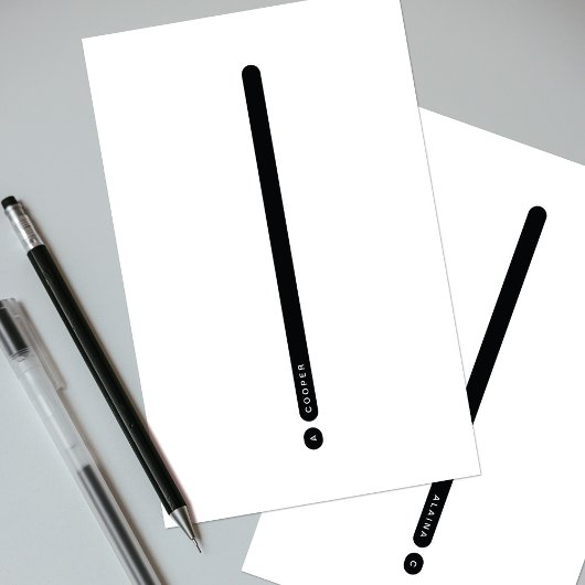 Modern Personal Stationery | 2-Column Briefpapier