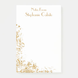Modern Personal Stationery Liquid Gold Abstract Post-it® Notes