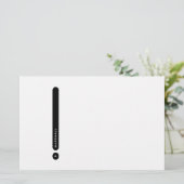 Modern Personal Stationery | Side Margin Briefpapier (Staand voorkant)