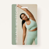 Modern Personal Trainer Fitness Influencer Photo Badge (Voorkant)
