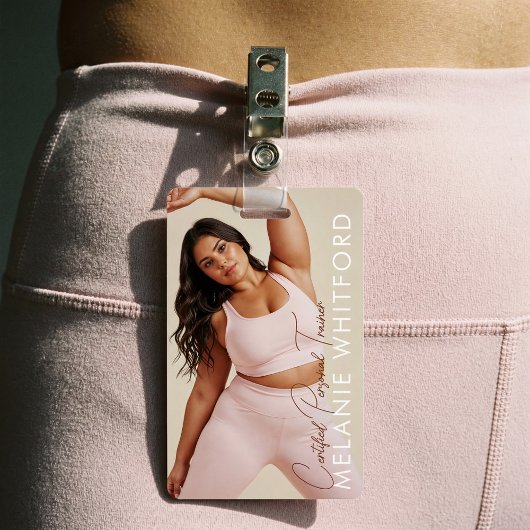 Modern Personal Trainer Fitness Influencer Photo Badge