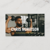 Modern Personal Trainer Fitness Photo QR Code Visitekaartje (Voorkant)