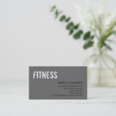 Modern Personal Trainer Grey Visitekaartje (Staand voorkant)