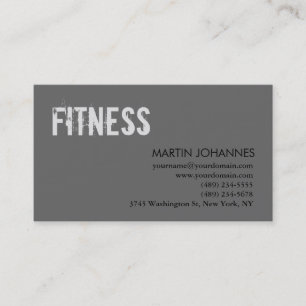 Modern Personal Trainer Grey Visitekaartje
