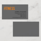 Modern Personal Trainer Oranje Grijs Visitekaartje (Voorkant / Achterkant)