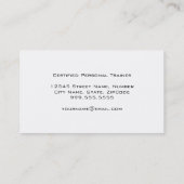 Modern Personal Trainer Visitekaartje (Achterkant)