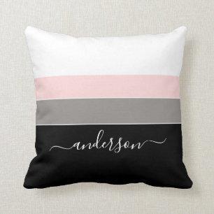 Modern personaliseer kleurenblok kussen