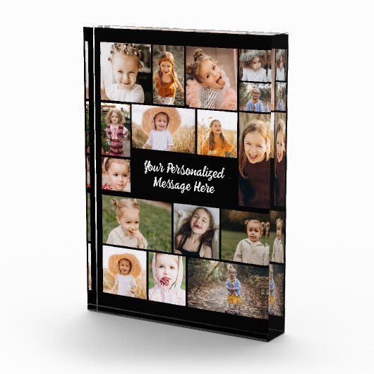 Modern Personalized 16 Photo Collage Photo Block Fotoblokken (Rechts)