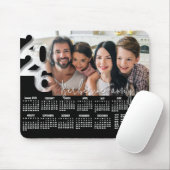 Modern Personalized 2026 Desk Calendar Photo Cute  Muismat (Met muis)