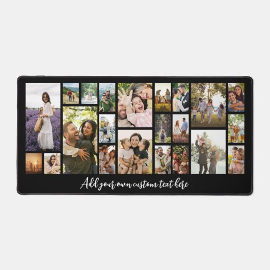 Modern Personalized 22 Photo Collage Bureaumat (Voorkant)