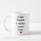 Modern Personalized Babe Coffee Mug Koffiemok (Links)