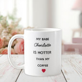 Modern Personalized Babe Coffee Mug Koffiemok