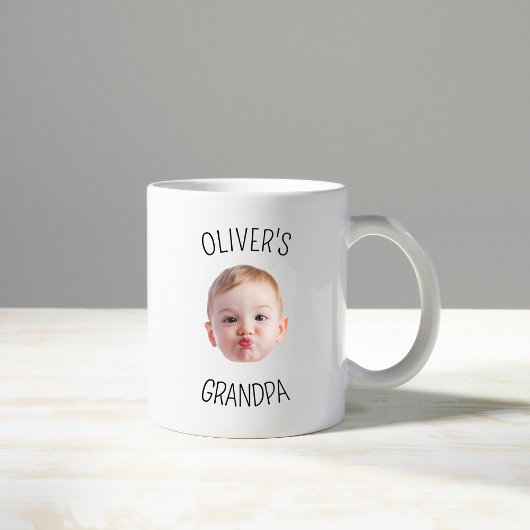 Modern Personalized Baby Photo Mug for Grandpa Koffiemok