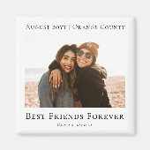 Modern Personalized Best Friends Forever Photo Magneet (Voorkant)