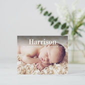 Modern Personalized Birth Announcement Briefkaart (Staand voorkant)