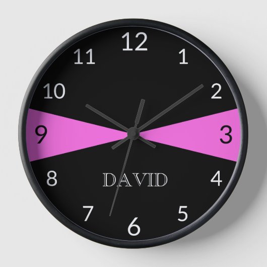Modern Personalized Black White Bubblegum Pink (Voorkant)