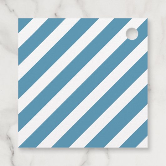 Modern Personalized Blue en Gold Hanukkah Bedankjes Labels (Achterkant)