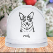 Modern Personalized Blue Heeler Dog Christmas Sneeuwbol