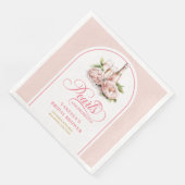 Modern Personalized Blush and Gold Bridal Napkins Servet (Hoek)