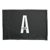 Modern Personalized Bold Monogram and Name Kussensloop (Voorkant)