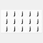 Modern Personalized Bold Monogram and Name Labels (Vel)