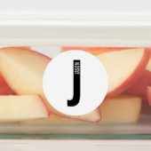 Modern Personalized Bold Monogram and Name Labels (Aangebracht)
