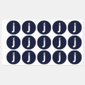 Modern Personalized Bold Monogram and Name Labels (Vel)