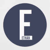 Modern Personalized Bold Monogram and Name Labels (Design 1)