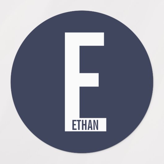 Modern Personalized Bold Monogram and Name Labels (Design 1)