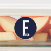 Modern Personalized Bold Monogram and Name Labels (Aangebracht)