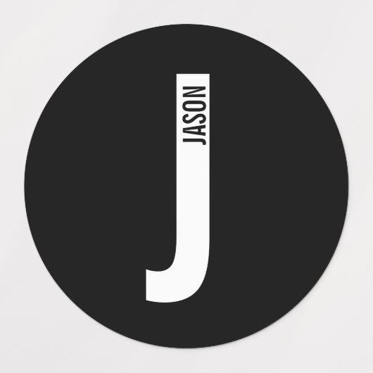Modern Personalized Bold Monogram and Name Labels (Design 1)
