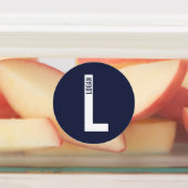 Modern Personalized Bold Monogram and Name Labels (Aangebracht)