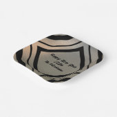 Modern Personalized Brushed Metal Happy New Years Papieren Bordje (Gebogen)