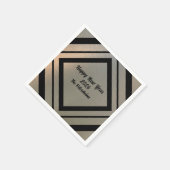 Modern Personalized Brushed Metal Happy New Years Servet (Hoek)