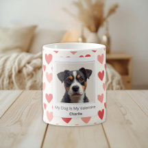 Modern Personalized Dog Valentine Mug