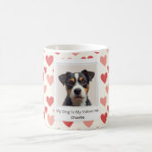 Modern Personalized Dog Valentine Mug Koffiemok (Center)