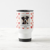 Modern Personalized Dog Valentine Travel Mug Reisbeker (Center)