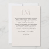 Modern Personalized Elegant Photo Wedding  Bedankkaart (Achterkant)