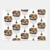 Modern Personalized Family Photo Christmas  Inpakpapier Vel (Voorkant)